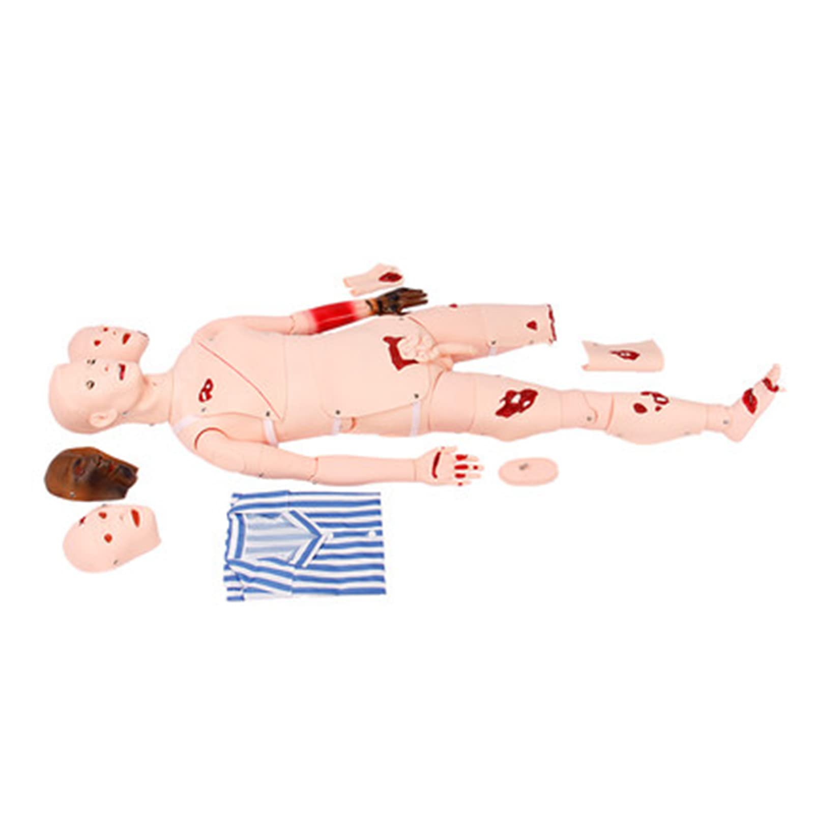 Sjdopulse Trauma Teaching Manikin Trauma Simulator Wound Care Model Medical Subject Burn Nursing Training Model Manikins Teaching Model With Blood Pressure