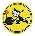Gemelolandia Toppe Termoadesiva Strike Fighter Squadron 31 Felix the Cat 8 cm | molto adesiva | Patch Stickers per decorare i tuoi vestiti | Facili da applicare