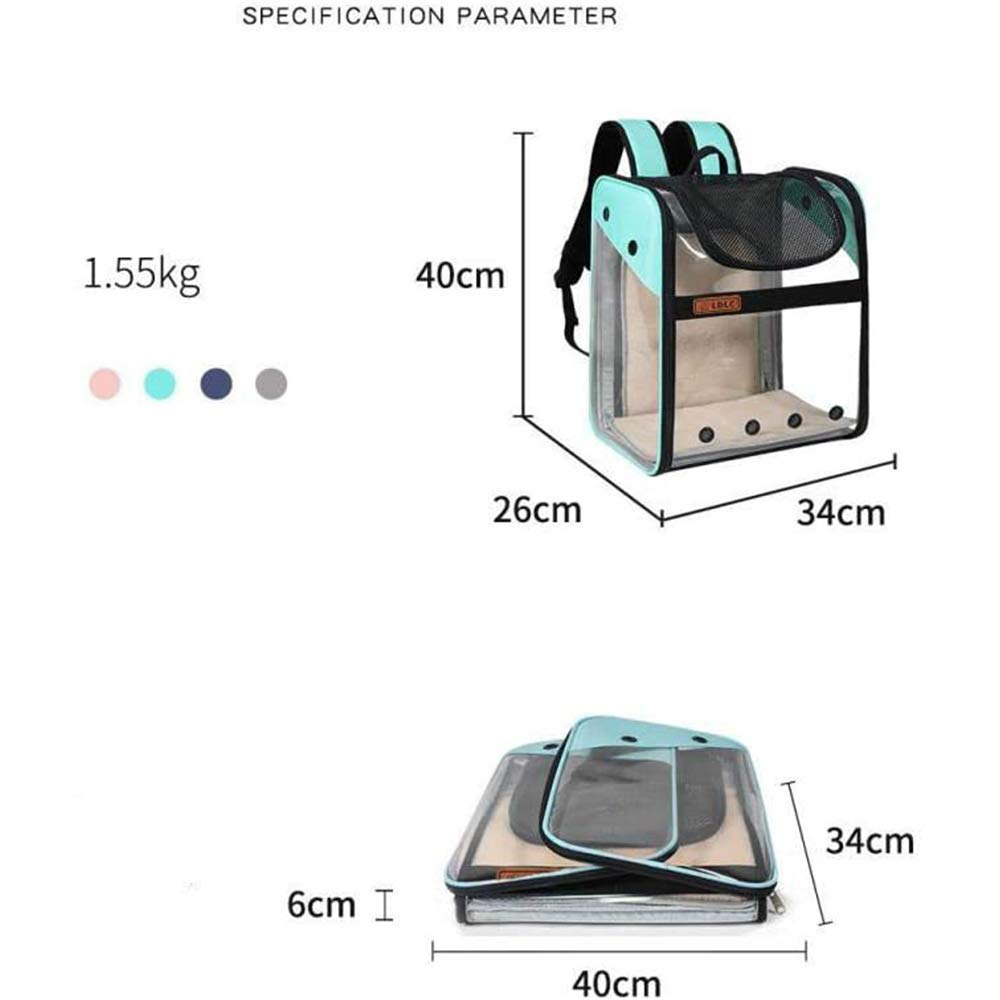 sac en PVC Transparent fournitures pour animaux de compagnie sac pour Chien sac de Chat sac à Dos plier Espace extravéhiculaire pour Chat d'un chenil Portable anybz