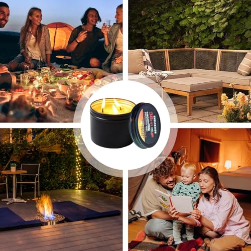 Kerzen lange brennen | Emercys Survival Kit | 6 Stücke Survival Candle 36 Stunden Emercys Home Candles mit 3 Dochten | szinnkerzenlichter zum Wandern, Camping, Wintersturm – Bild 7