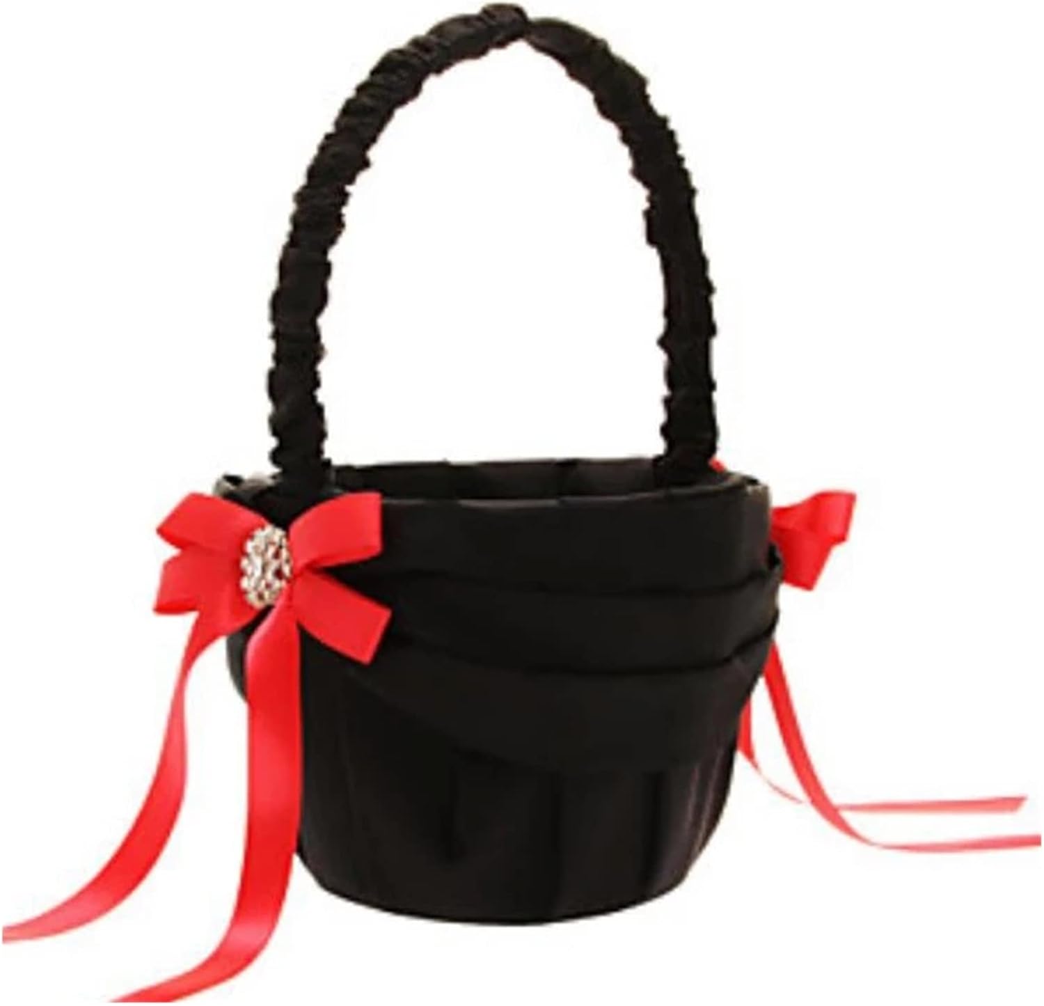 Wedding Bridal Flower Basket European Girl Black Red Suit Decoration Party Supplies