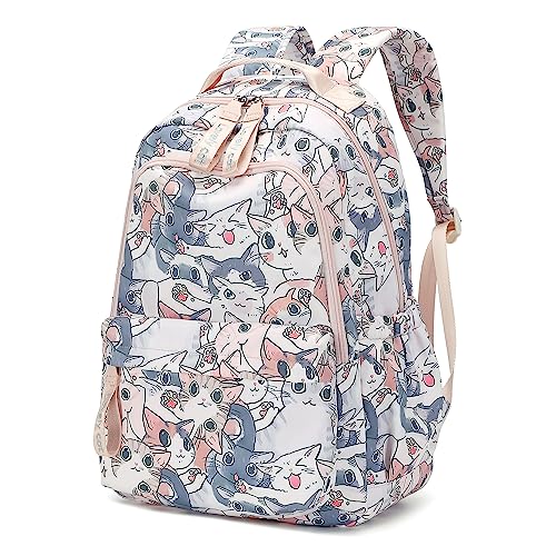 Girls Backpack 15.6 Inch Laptop School Bag Cute Kids Kindergarten Elementary Backpacks Middle Schoolbag Large Bookbags for Women Teens Students Anti Theft Travel Daypack
