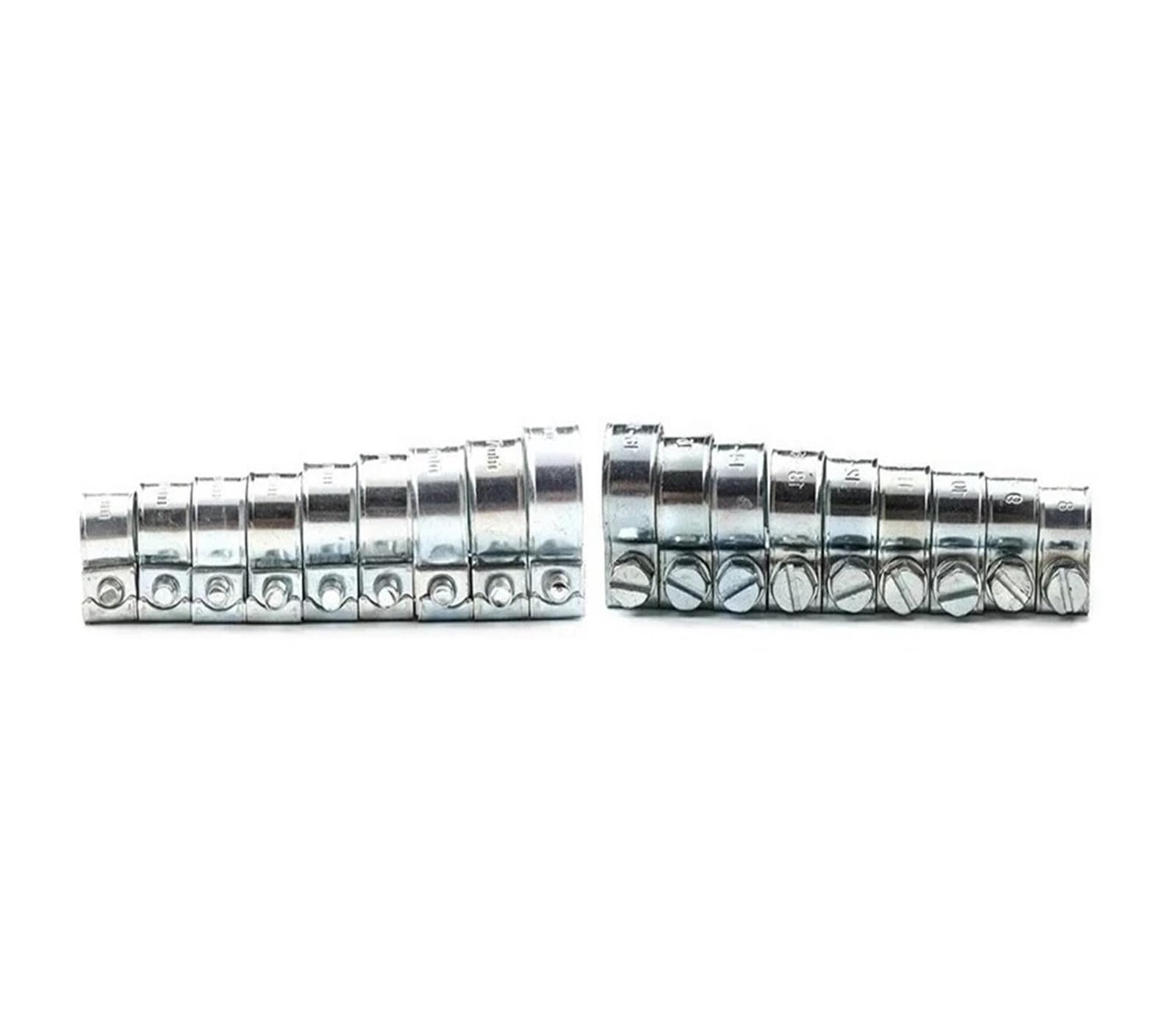 Nodrest 60Pcs 60-135Pcs Hose Clamp Double Ears 8-18Mm Worm Drive Fuel Water Pipe Clamps Clips Assorted Kit