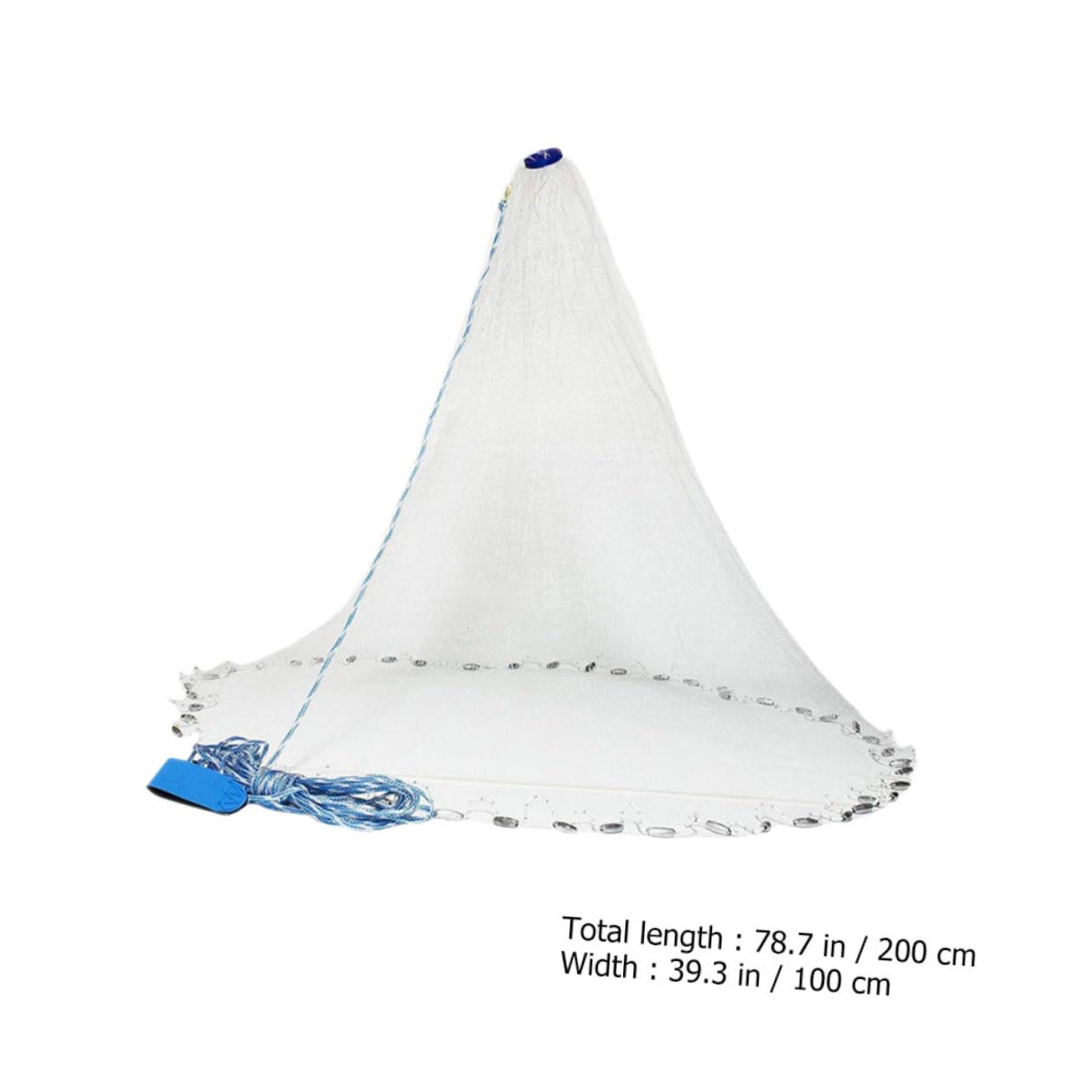 Yardwe Retino da Pesca Pieghevole Rete Retino da Pesca Portatile in Nylon Cerchio Galleggiante con Corda Mano Adatto per Acqua Salata e Acqua Dolci Colore Casuale