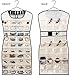 MISSLO Hanging Jewelry Organizer 80 Clear Pockets & 7 Hook Loops Storage for Storing Jewelries, Earrings, Necklaces, Makeups, Hair Accessories organizers in Closet, Travel, RV