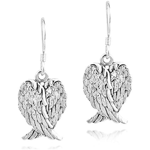 Heavenly Love Angel Wings Sterling Silver Earrings Cover