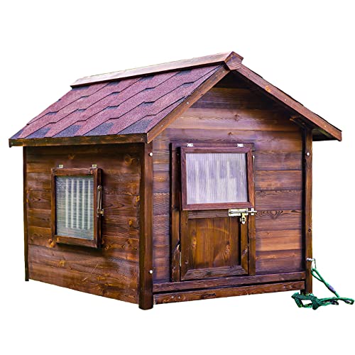 Casa para Perros pequeña y Mediana al Aire Libre, Impermeable, Transpirable y Duradera. Casa para Perros Interior y Exterior con Orificios de ventilación y Piso Elevado. Refugio de Mascotas
