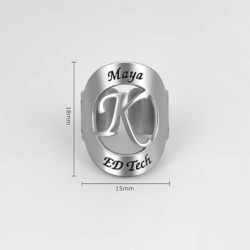 Miniatura 3 de Stethoscope Name Tag Personalized - Stethoscope Charms Engraved Initial - Adjustable Custom Stethoscope Id Tag as Gift for Nurse, Doctor and Medical