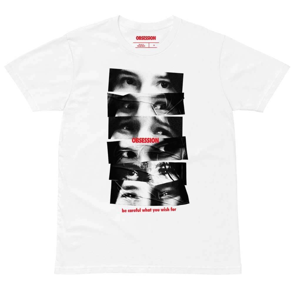 NBC Universal Obsession Movie Nikki Eyes T-Shirt - Offiziell lizenziertes Horrorfilm Graphic Obsession Tee Unisex Fan Bekleidung