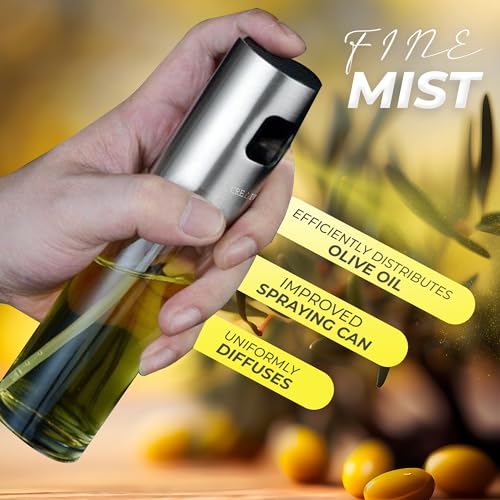 CREADY | Confezione da 2 olio da cucina da 100 ml | Dispenser olio | Spray olio friggitrice aria | Oliera spray | Spruzzatore olio | Dispenser di olio - immagine 4