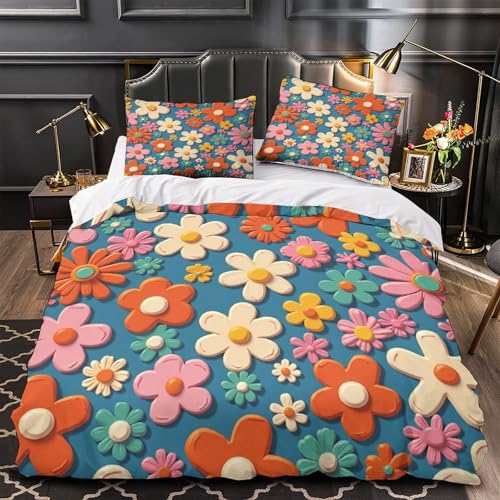 Housse de couette fermeture éclair à effet 3D confortable et douce - 2