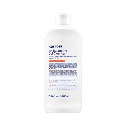 ASIS-TOBE Limpiador Gel Equilibrante pH 6.8 fl oz / contiene aloe vera, pantenol, alatina/Efectos calmantes e hidratantes en la piel/Cuidado de la