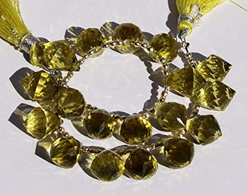 Briolettes Quartz Citron facettées de qualité supérieure pour bijoux artisanaux