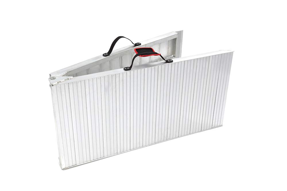 Ace Bikes AceBikes Faltbare Motorrad Verladerampe Silber 57cm 500kg Alu Tragbar