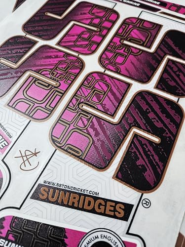 Image of Cottontail Cricket Bat Sticker | 4D SUNIL English Willow Sports Fiber Tape Embossed Accessories Pink