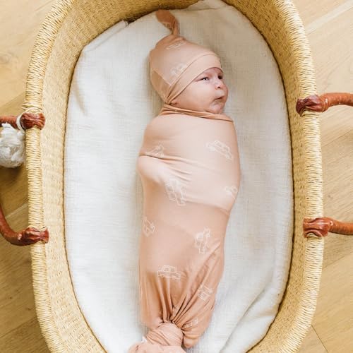 Image of Copper Pearl Swaddle Blankets for Newborns | Soft Stretchy Receiving Blankets for Boys and Girls | Large 46 x 46 Inch Baby Blankets | Lightweight and Breathable Swaddles | Cooper