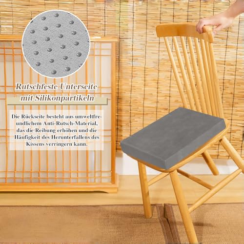 Coussin de chaise carré pour tabouret de bar qui ne glisse pas