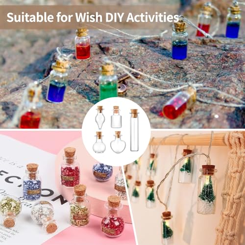 Mini botellas de deseos con accesorios completos y embudos para proyectos creativos 3