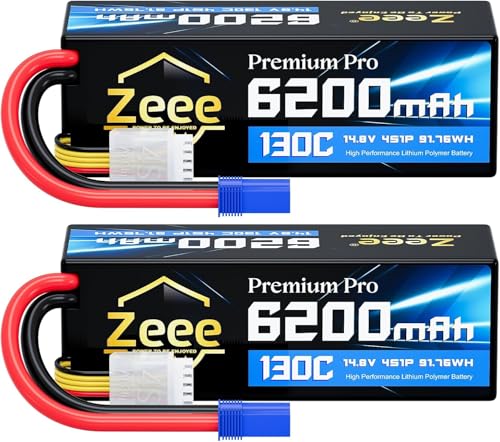 Batería RC 4S 6200mAh 14,8V Lipo de alta descarga 130C para aviones helicópteros y buggies de competición