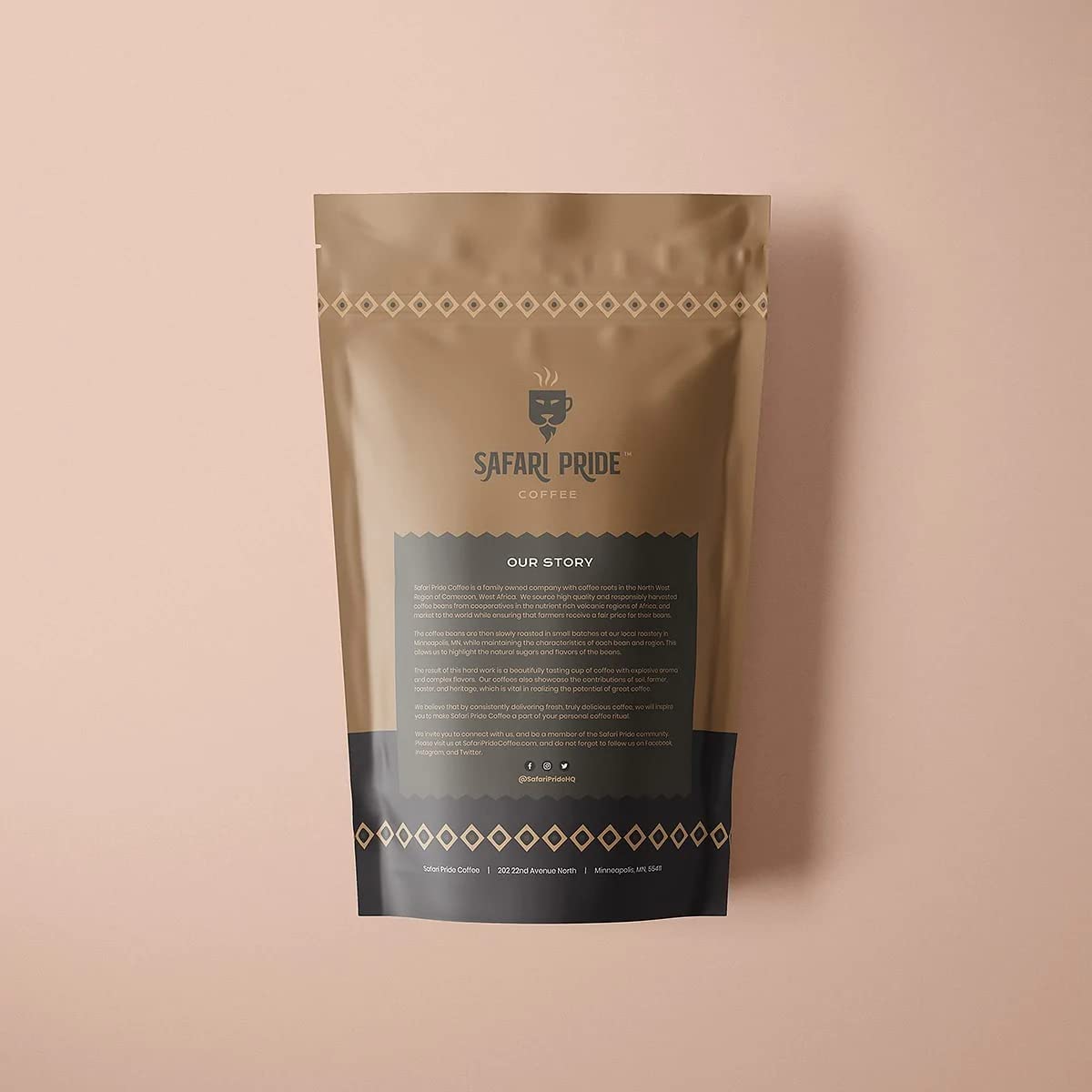 Safari Pride Coffee | Kenya AA Coffee Premium Single Origin Roast | Smooth Medium Roast with Bright Fruity Citrus Notes | Gourmet Sustainable Direct Trade African - 12 oz Bag | Whole Bean