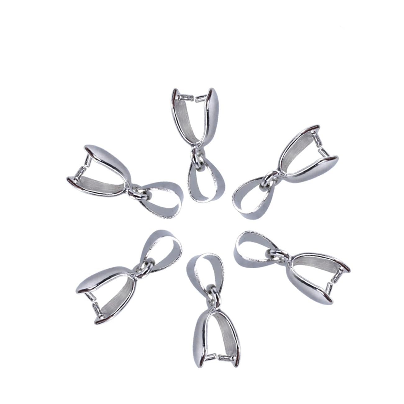 COHEALI 2 Set Di Connettori Per Perline in Metallo Con Chiusura A Pizzico Da 20 Mm Per Gioielli Unici Per Collana E Catena 100 Pezzi * 2