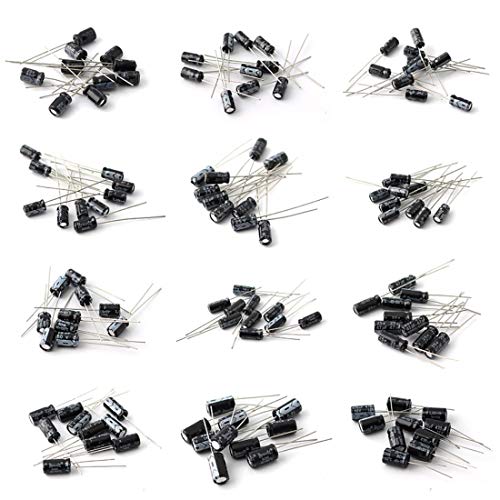 Image of 120pcs 12 values 0.22UF-470UF Aluminum electrolytic capacitor assortment kit set pack