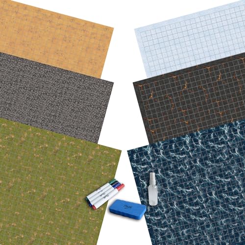 Path Gaming Doppelseitige Kampfgitter-Spielmatte, 3 Matten