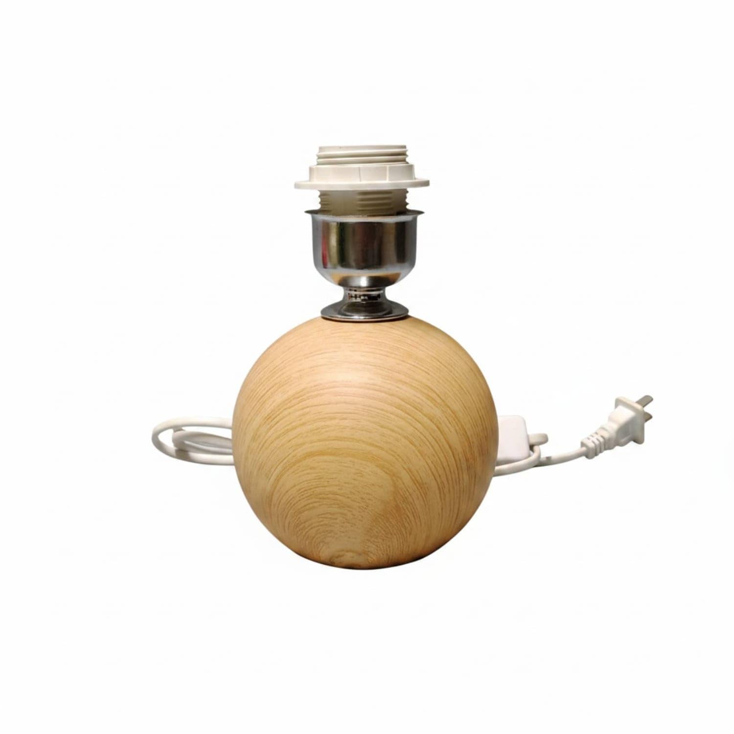 Easy Installation E27 Lamp Holder Base Ceramic Body DIY Lamp Base Heavy Duty Light Bulb Socket Holder Multiple Styles for Crafters, Wood Grain, 12x17cm|Parts|Collectibles-image-43