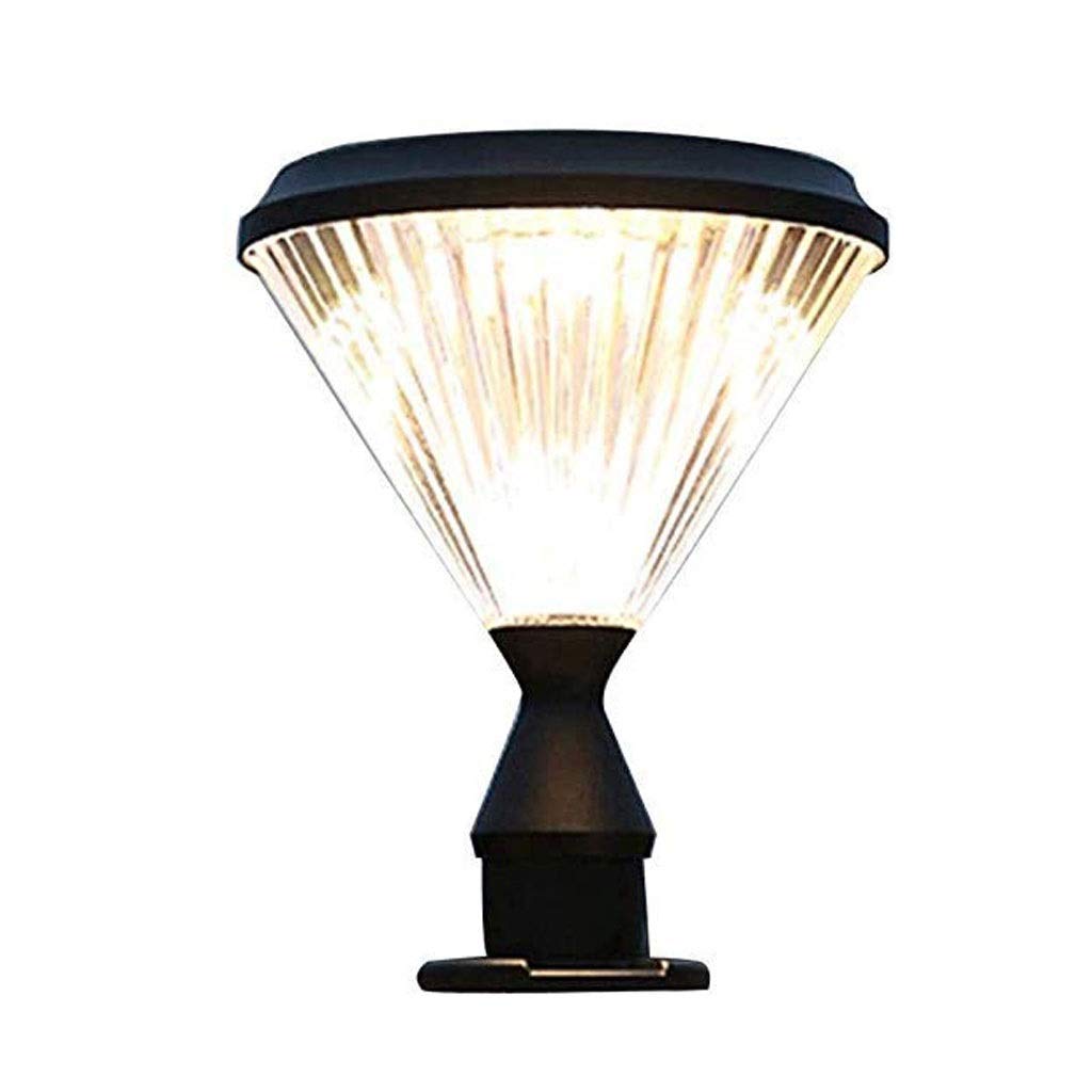 Feng Shui， Lampa ogrodowa z przezroczystym szklanym dyfuzorem Pojedyncza lampa Kolumna zewnętrzna Solarny słupek ścienny Lawn Street Hopeful