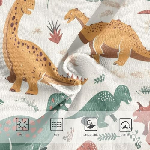 Wusikd Dinosaurs Girls' Underwear Cotton Vintage Girls Briefs Soft Toddler Underwear 2T3