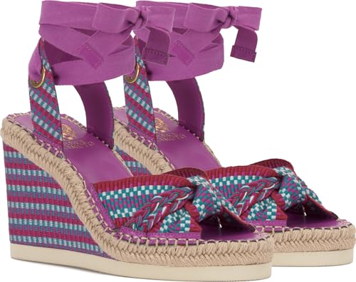 Image of Vince Camuto Bealie Woven Lace Up Wedge Sandals