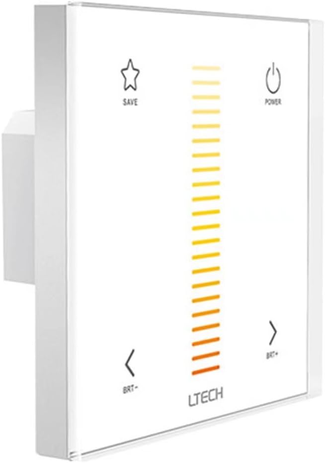 LEDENET E2 Wall-mounted Touch Panel Color Temperature Dimmer RF Wireless Controller Bi-colored WW/CW Dual White LED Strip 12-24V 8A