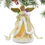 Taille portable : améliorez votre décoration de vacances avec notre décoration de sapin de Noël. La taille standard de 30,5 cm le rend adapté pour les grands arbres généalogiques et les petits arbres de table, offrant une touche merveilleuse. Profitez du charme festif que cette décoration d'ange apporte à votre maison en cette saison des fêtes
