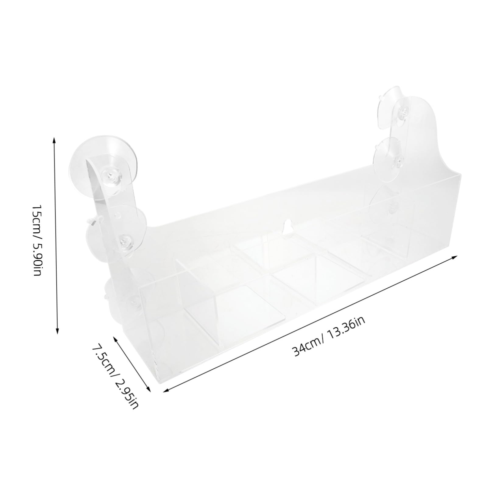PRETYZOOM Organizador para Nevera con Ventosas Ajustables Separador Transparente de Acrílico para Bebidas Chocolates y Especias Estante Extraíble para Puerta de Frigorífico Almacenamiento