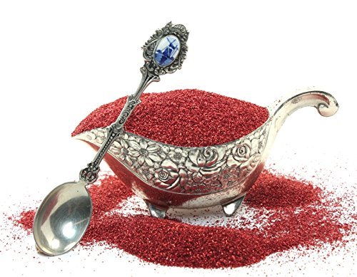 Dark Red Imported German Glass Glitter - 1 Ounce Jar - Fine 90 Grit (Most Popular Grain Size) Sparkly Glass Glitter - 311-9-122 #TOP4