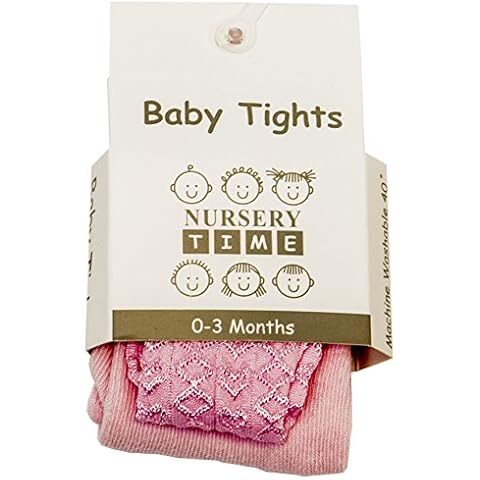 New Baby Girls Nursery Time Newborn - 24 Months Hearts Everyday Tights (UK 12-18 Months, Baby Pink) 1051 Cover