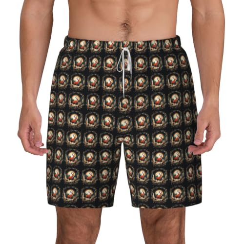 Short de bain homme vêtement de plage léger respirant imprimé cerf de Noël plein air