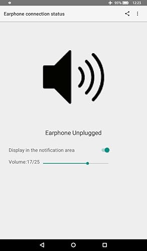 Earphone connection status display