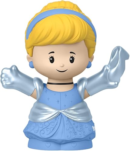 Mattel Pieza de repuesto para el juego Fisher-Price Little People - HJW75 ~ Figura de repuesto de princesa Cenicienta ~ Ella sostiene una zapatilla