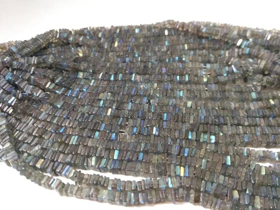 Labradorite carrée 4-5mm perles naturelles pour création de bijoux raffinés - 3