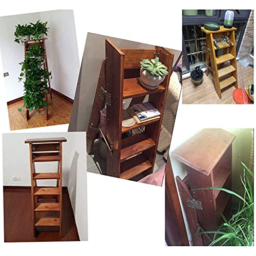 Échelle escabeau polyvalent 4 marches en bois à structure légère et stable