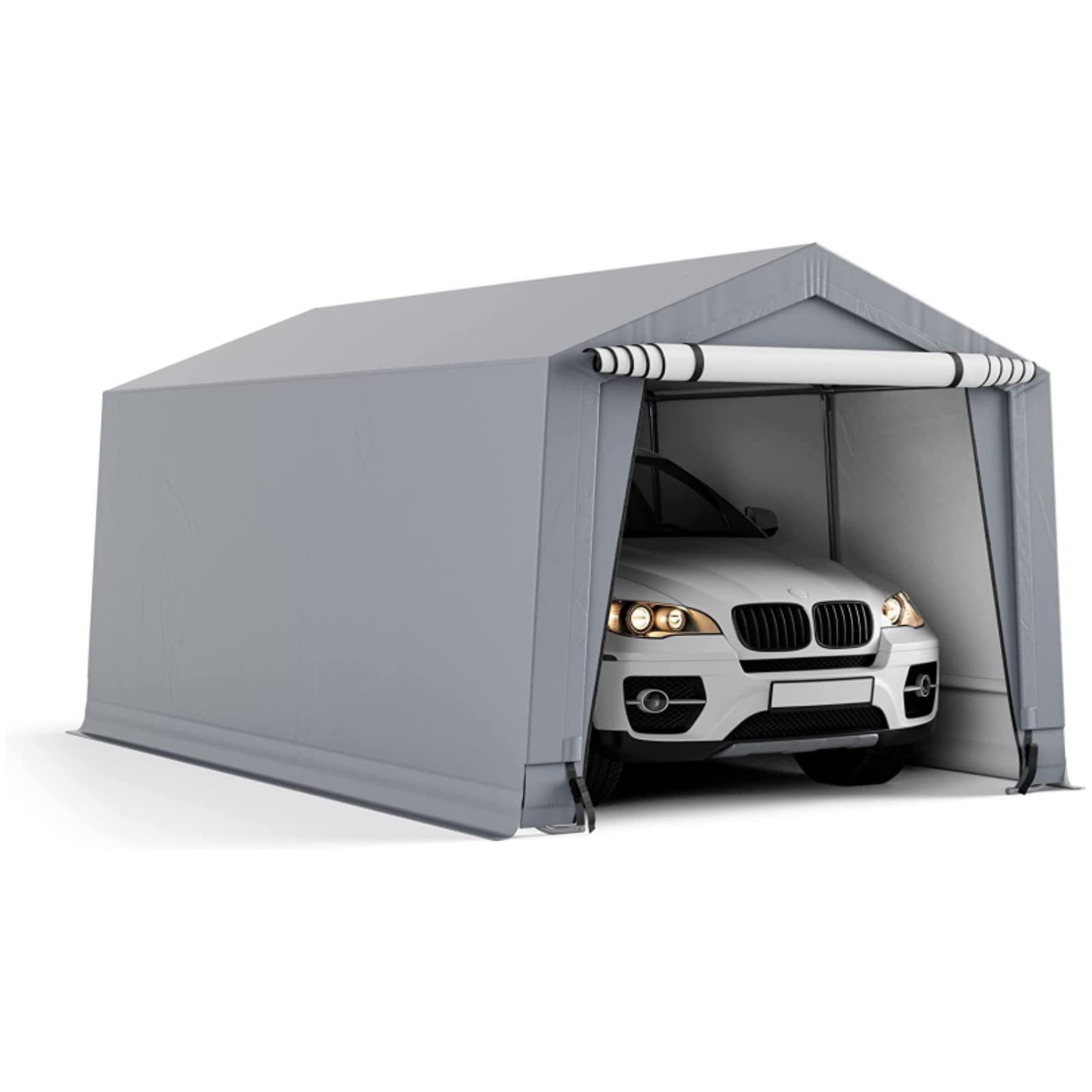 Amazon.de: GYMAX Zeltgarage 2,9 x 4,9 m Carport Lagerzelt Garagenzelt  Weidezelt Unterstand Stahl PE