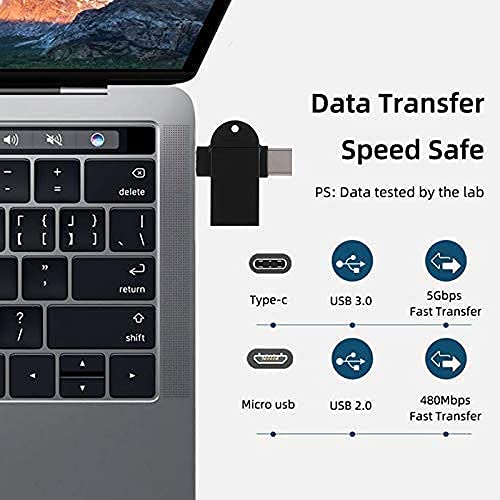 Image of MAXXOX 2IN1 OTG Type C to USB and Type B OTG for Smartphones Compatiable with MacBook Air, MacBook Pro, Windows and All Laptop,Smartphones and Tab