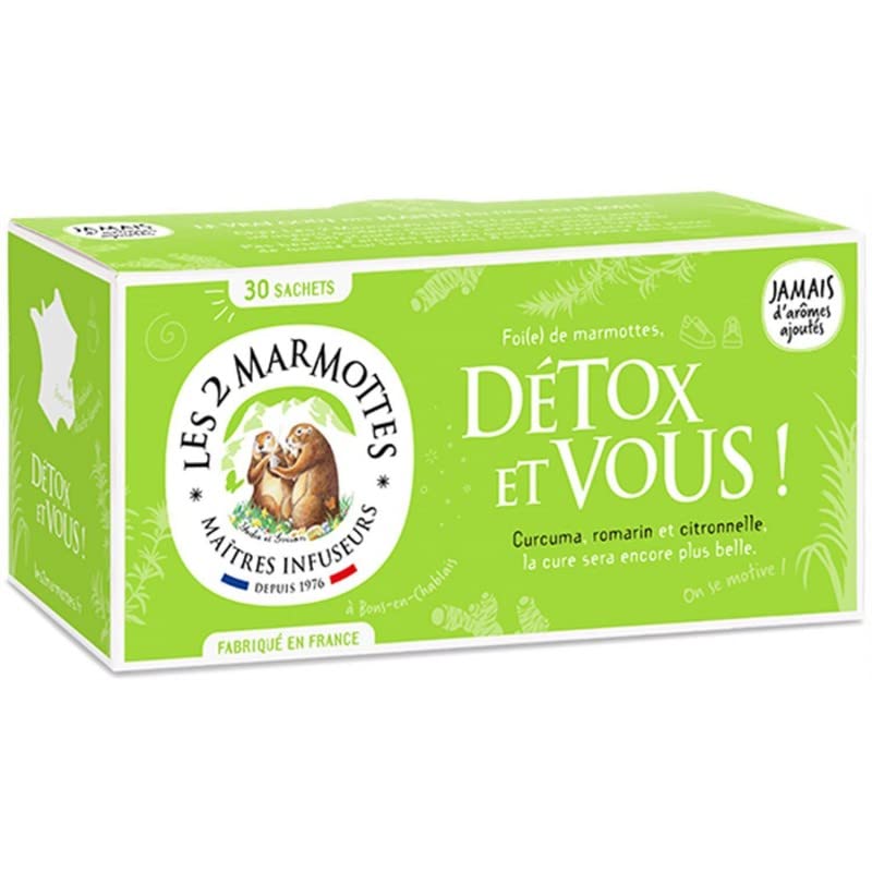 DÉTOX ET VOUS 50G, LES 2 MARMOTTES, LOT DE 2