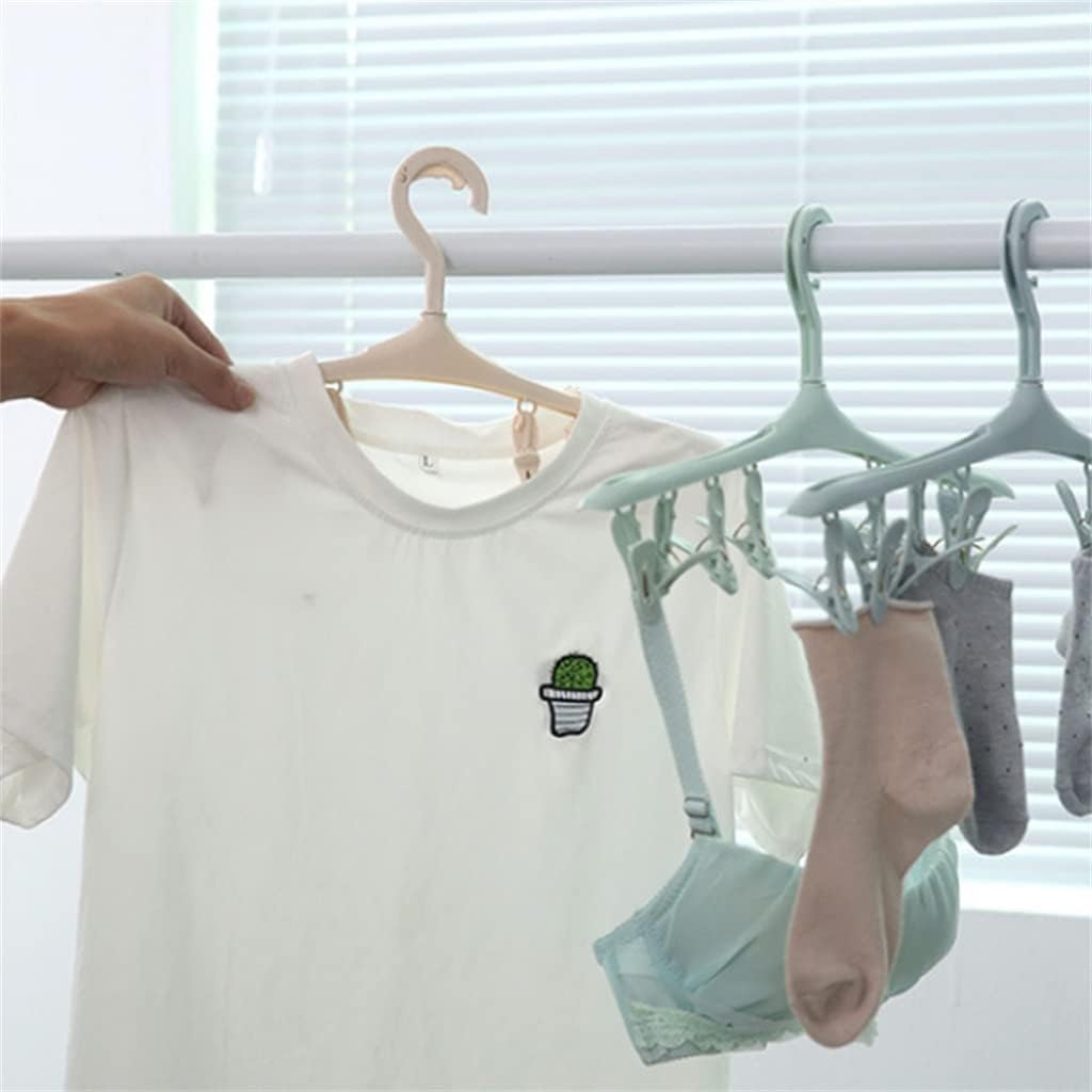8 Clip Hangers Plastic Socks Underwear Waterproof Portable Multifunctional Clothespin Bathroom Accessories (Color : D, Size : 43 * 23cm) (Blue 43 * 23cm)