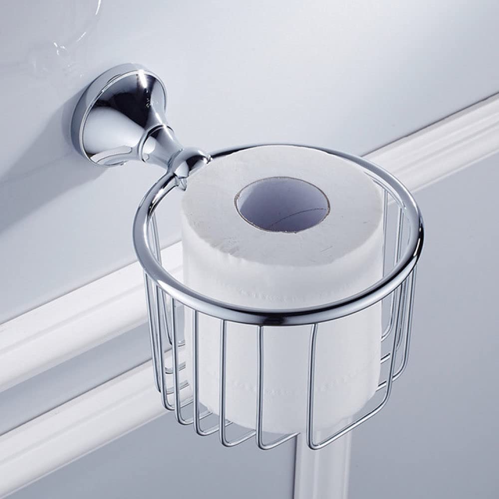 XYNSNDB Juego de Accesorios de baño cromados, Soporte para Cepillo de baño, Rollo de Papel para WC, Estante para Toallas, jabonera, Ganchos de Pared, Soporte para secador de Pelo, toallero