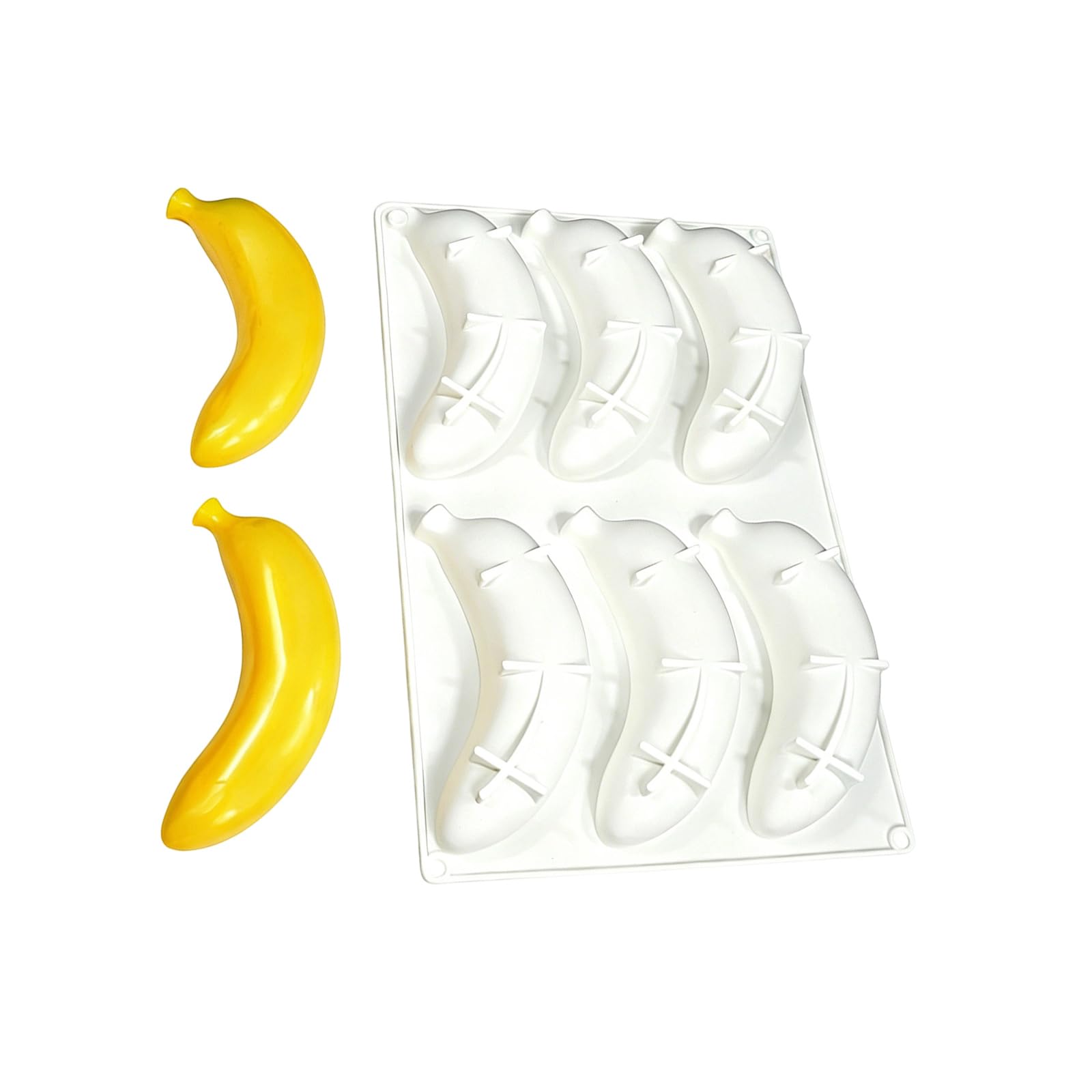 APGLSXY Flexible Silicone Molds Mousses Cake for Crafting Banana Dessert and Ice Cream Creation Baking Tool Banana Mousses Cake Mold