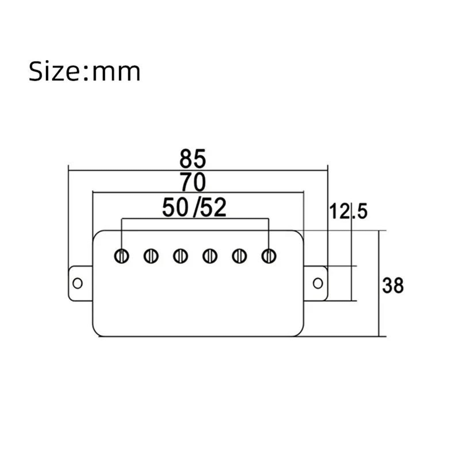 Amantes de la música Pastilla Para Guitarra Eléctr Pastilla Humbucker Para Guitarra Eléctrica Cubierta De Latón Estilo LP Cuello/puente Piezas De Guitarra(E)