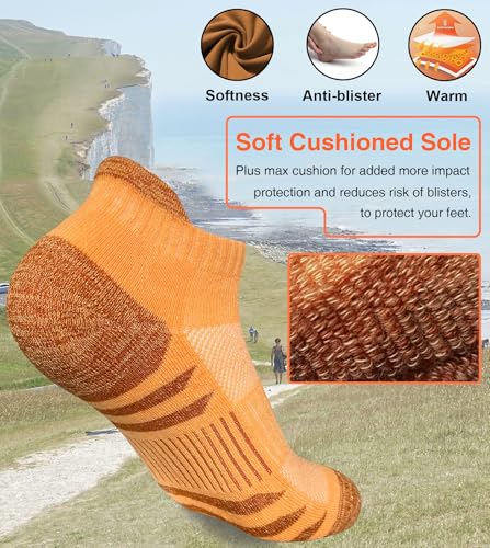 Heyoboy Women's Anti-Blister Cushioned Running Socks - 5 Pairs