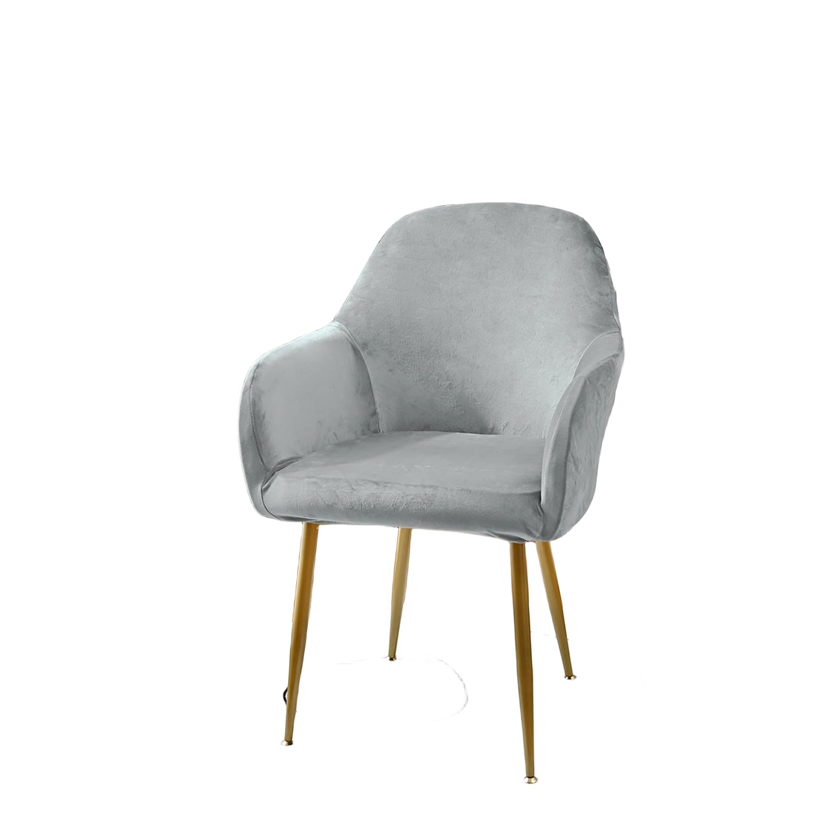 Housses de chaise velours gris clair repas de famille et décoration salle à manger